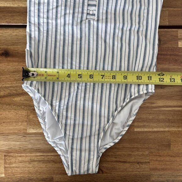 Seafolly Australia Women’s Swimsuit USA Sz 6 Striped Beach Resort Pool Vacation - Picture 12 of 13